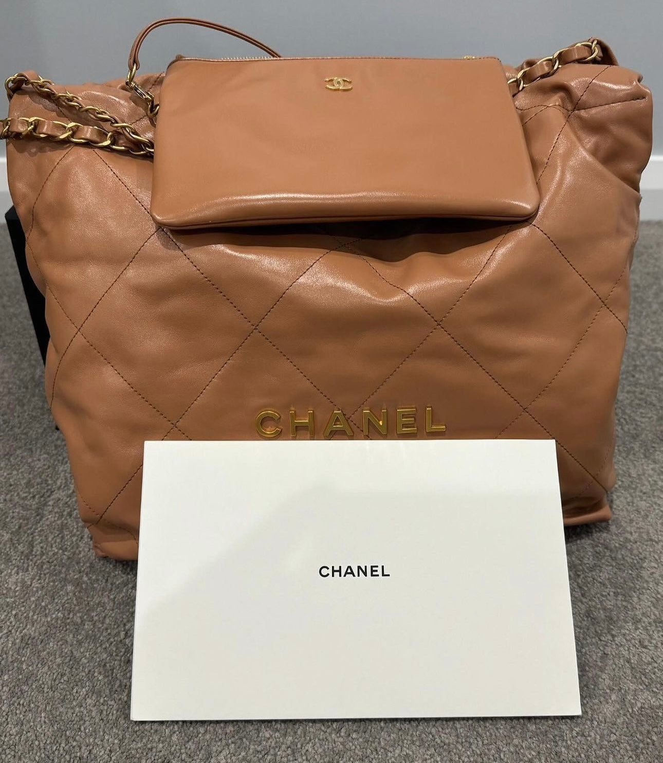 CHANEL 22 in Tan (Medium) image 2