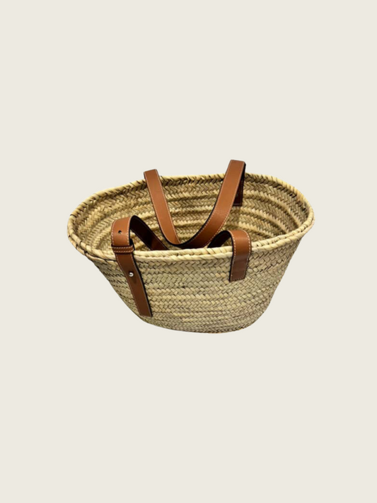 Loewe Small leather-trimmed basket tote - Excellent Condition