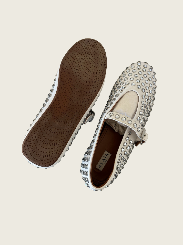 ALAIA strass lambskin ballet flats - Size 41 - Mint Condition