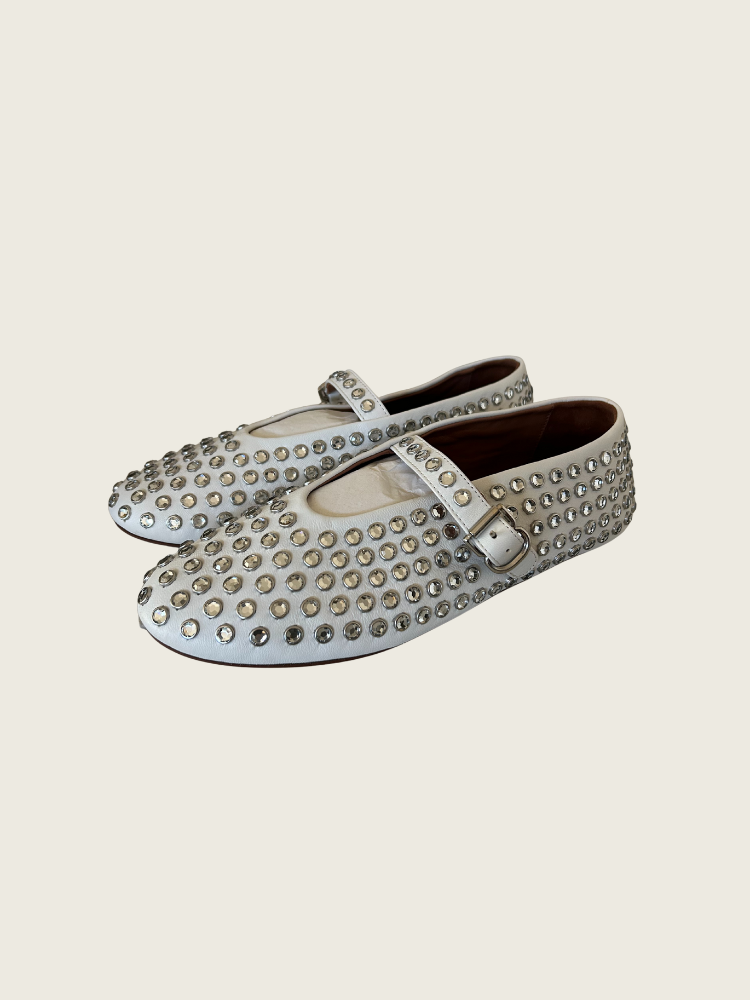 ALAIA strass lambskin ballet flats - Size 41 - Mint Condition