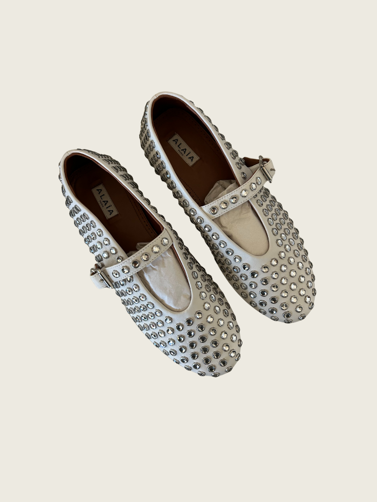 ALAIA strass lambskin ballet flats - Size 41 - Mint Condition