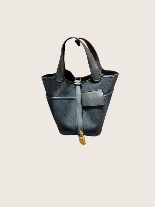 Hermes Picotin 18 Cargo Black GHW - Full set