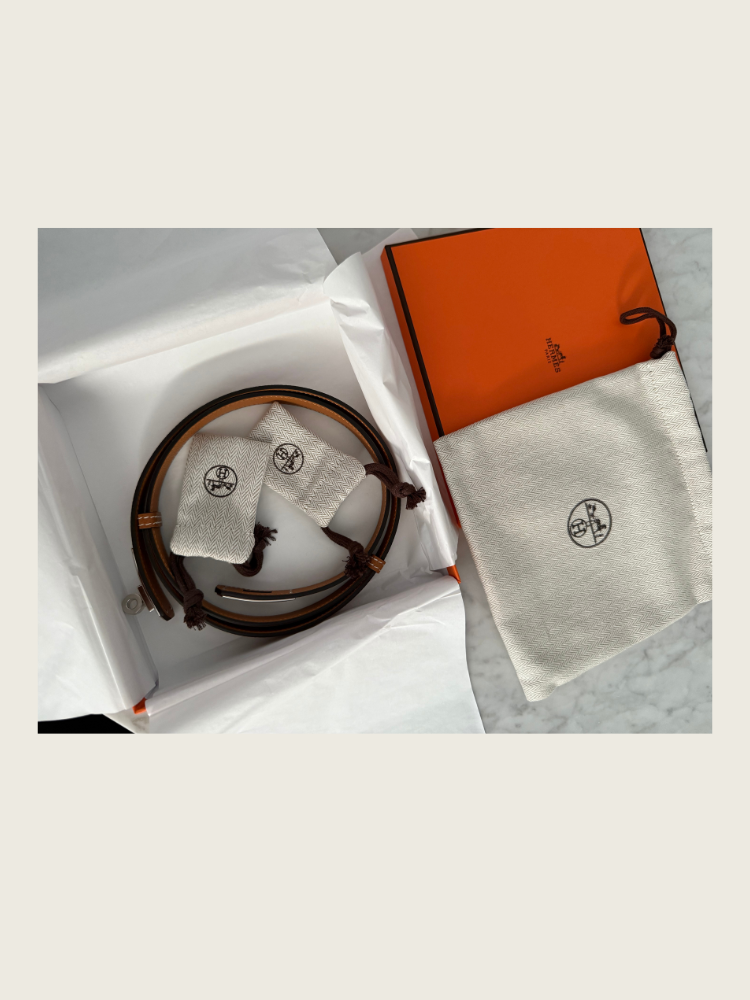 HERMES Kelly 18 Belt - Silver - Excellent Condition