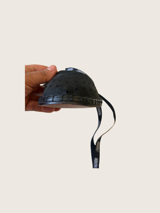 Christian Dior Fabric Ribbon Embroidered J'Adior Ballet Flats in black - Sz 40 - Good Condition