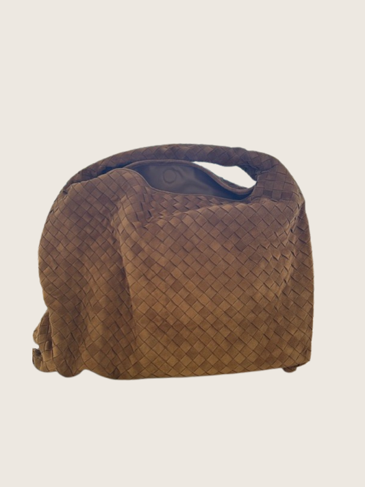 Bottega Veneta - Large Hope Intrecciato Suede Shoulder bag - Brown