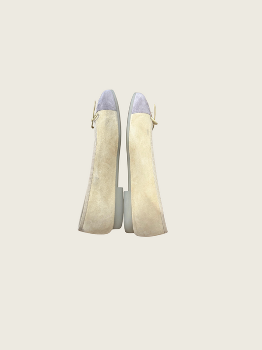 Chanel Yellow Suede Ballerina - Size 40.5 - Good Condition