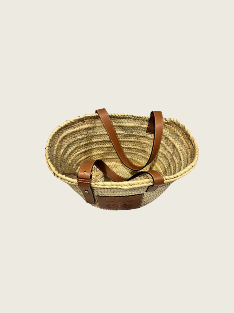 Loewe Small leather-trimmed basket tote - Excellent Condition