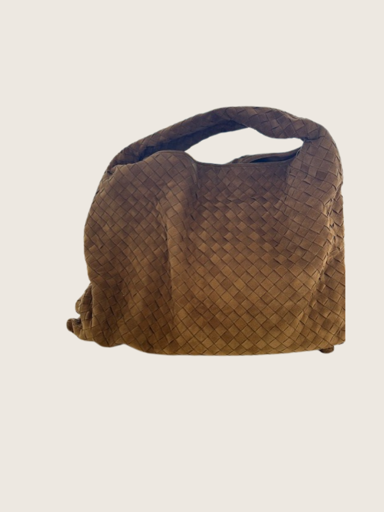 Bottega Veneta - Large Hope Intrecciato Suede Shoulder bag - Brown