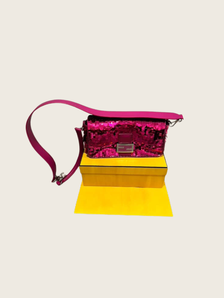 Fendi Fuchsia Sequinned Bag - Excellent Condition