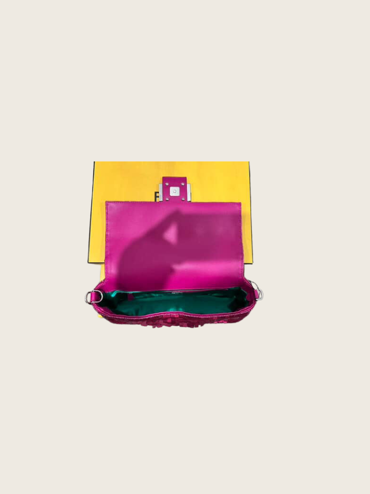 Fendi Fuchsia Sequinned Bag - Excellent Condition