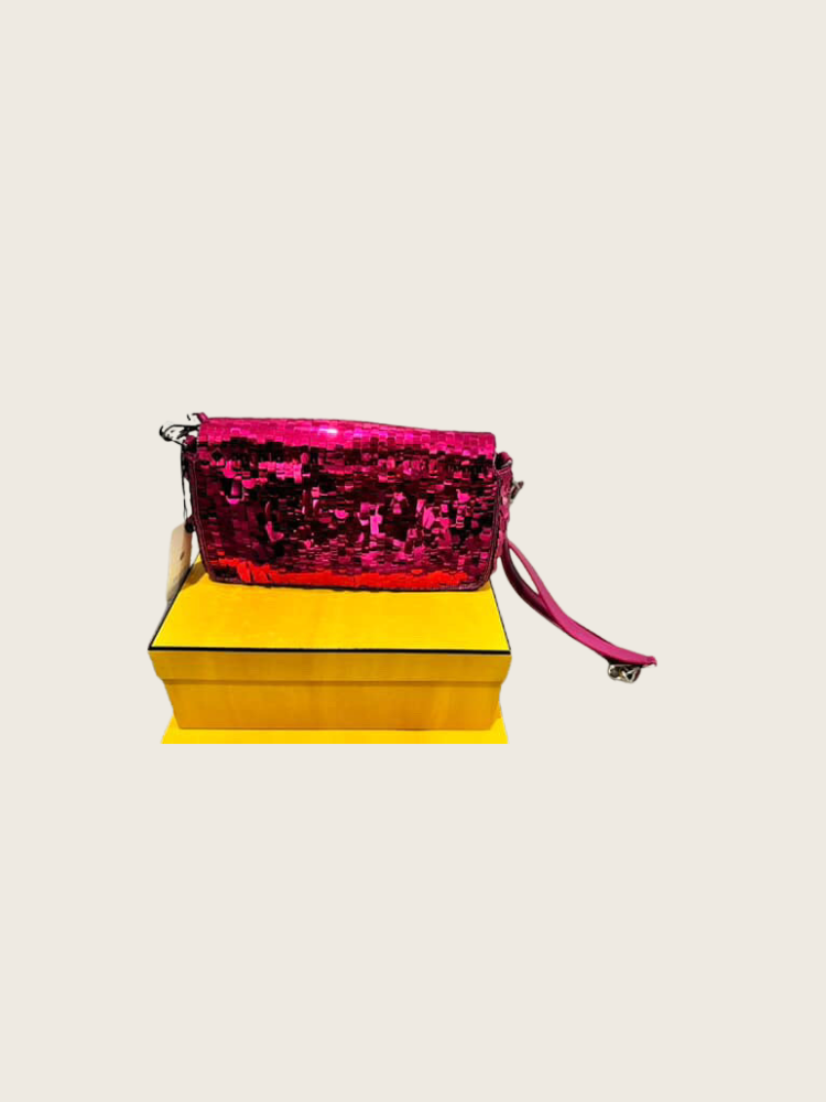 Fendi Fuchsia Sequinned Bag - Excellent Condition
