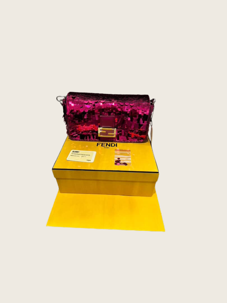 Fendi Fuchsia Sequinned Bag - Excellent Condition