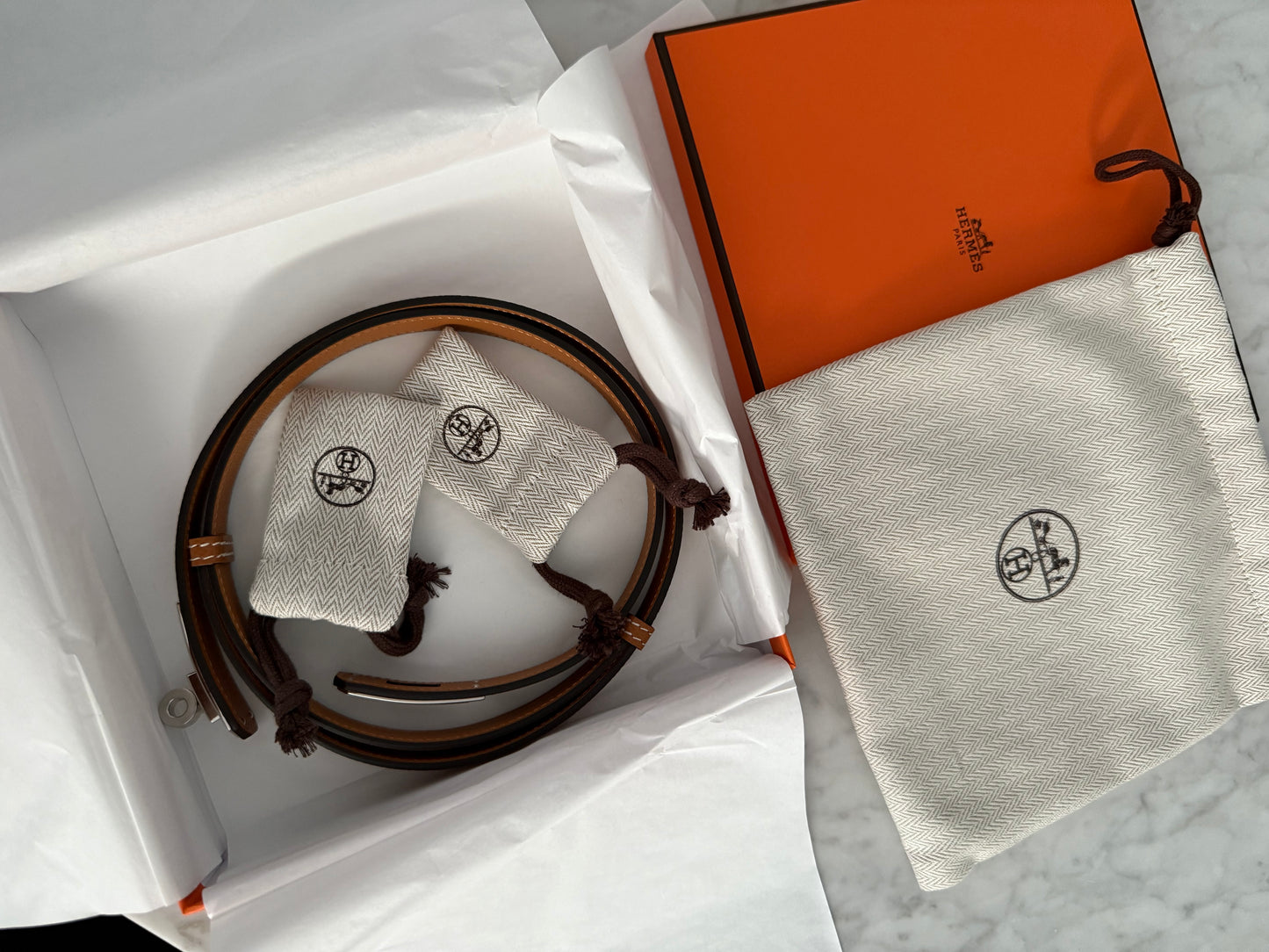 HERMES KELLY 18 BELT - SILVER - BRAND NEW image 2